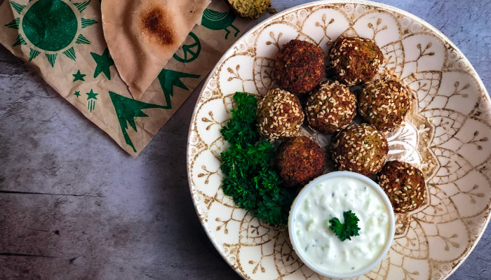 Easy Peasy Falafel with Tzatziki Sauce