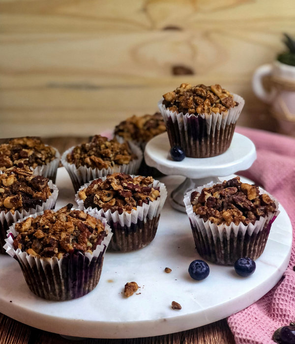 Blueberry Walnut-Pecan Muffins