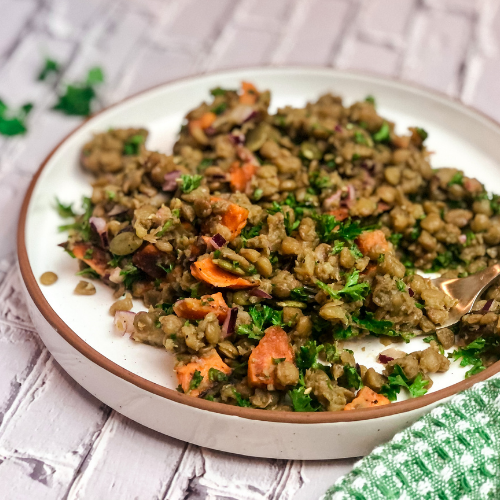 recipe salad lentils with roasted sweet potato