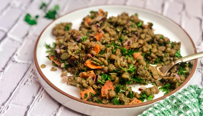 Lentil Salad with Roasted Sweet Potato