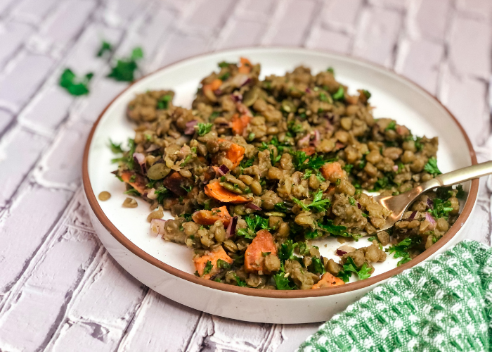 Lentil Salad with Roasted Sweet Potato