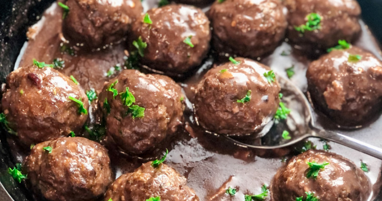 Lamb Meatballs with Pomegranate and Strawberry Sauce