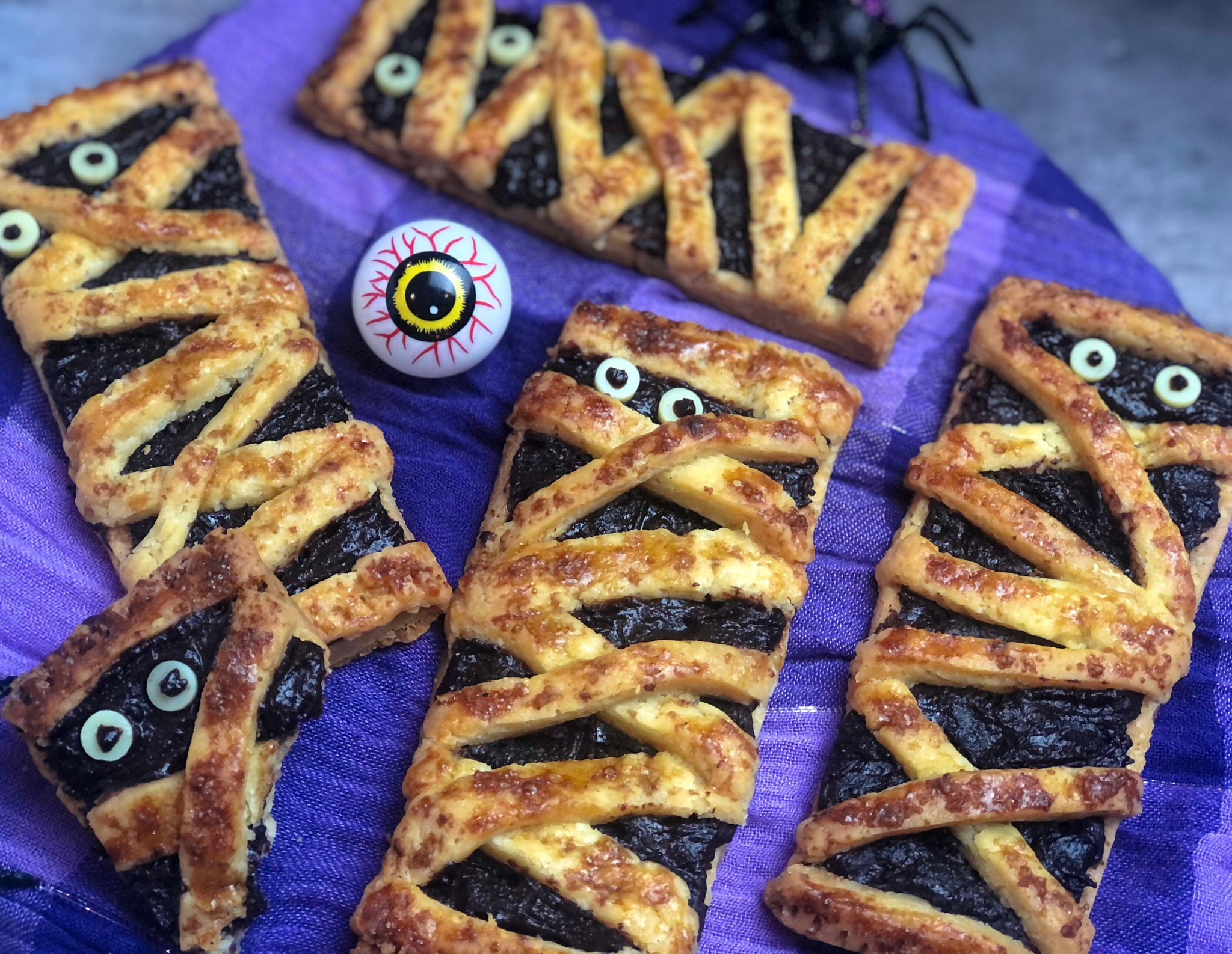 Puff Pastry Monster Mummy Pies